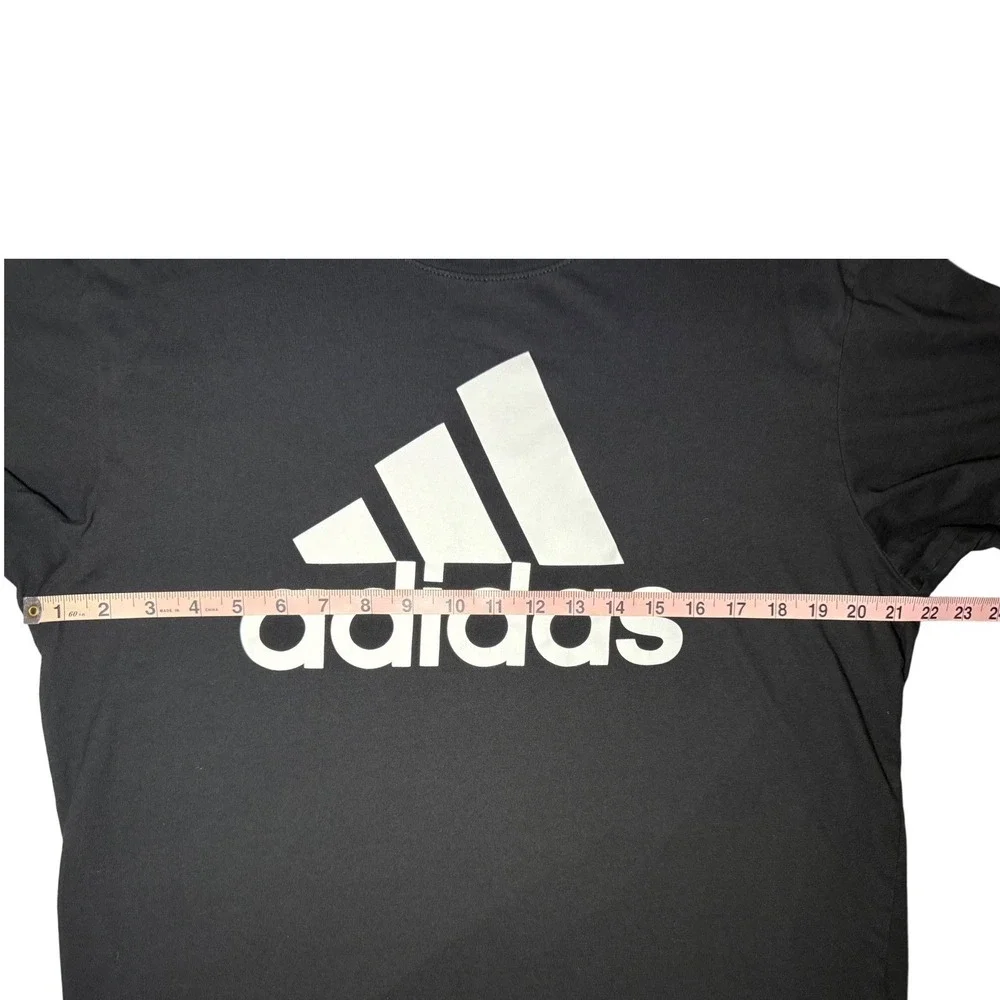 Adidas Golf T-Shirt Men XL Black Graphic Logo Short Sleeve Cotton